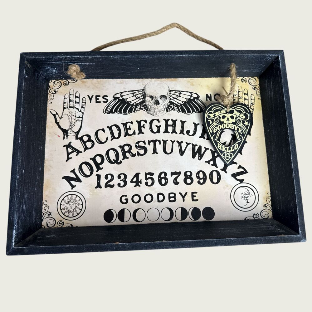 Gothic Spirit Board Wall Art with Planchette Hanging Décor Occult Design